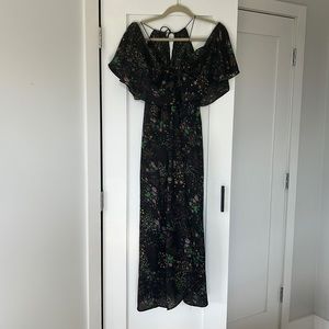 Walter Baker off the shoulder flutter dress
